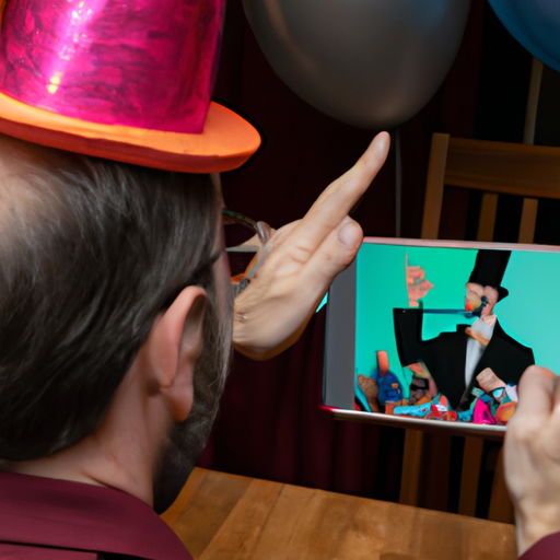 הורה עורך פגישה וירטואלית עם קוסם הדן במסיבת יום ההולדת הקרובה
