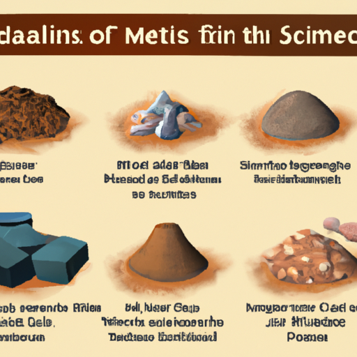 An illustration showing the various minerals found in the Dead Sea mud and their health benefits.